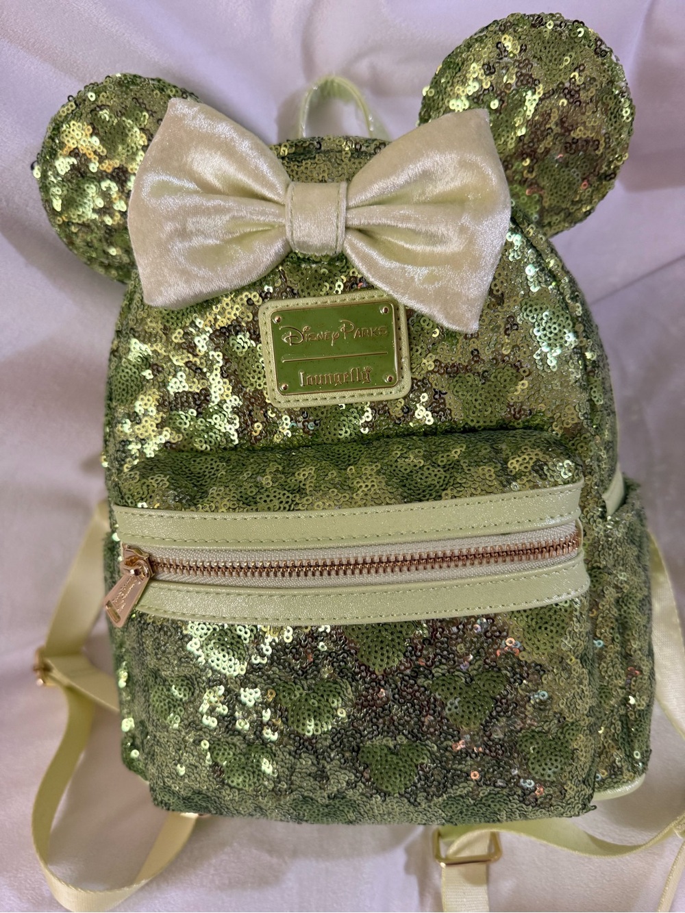 Loungefly Tinkerbell Green Shimmer Mini Backpack with Mickey Ears